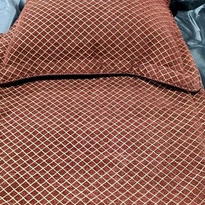 Pair Of American Century Home Euro pillow shams Burnt Orange and Gold